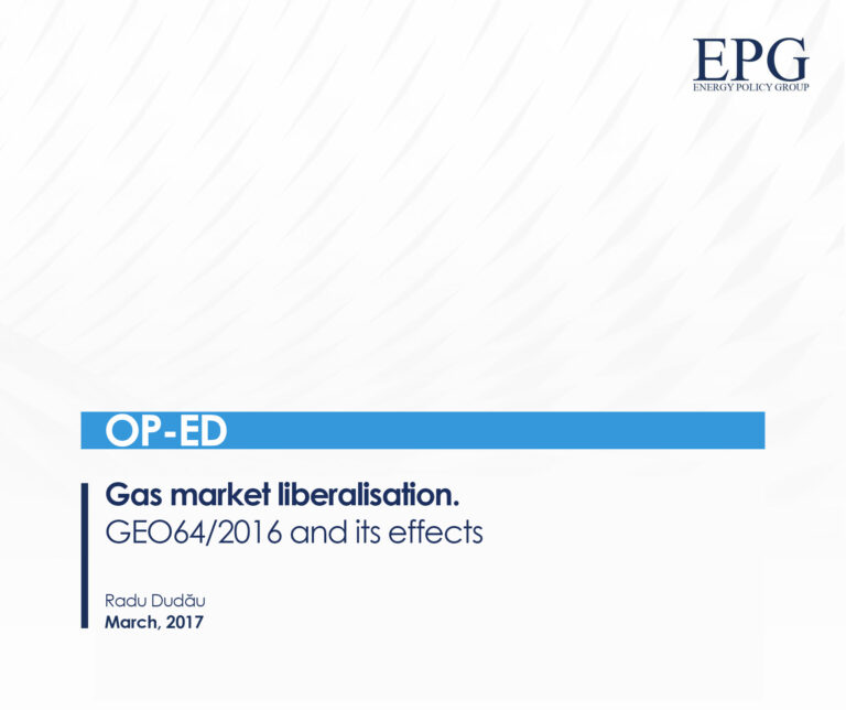 32 Gas market liberalisation. GEO64/2016 and its effects