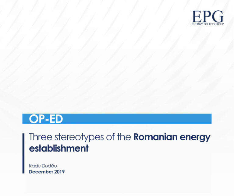 Three stereotypes of the Romanian energy establishment