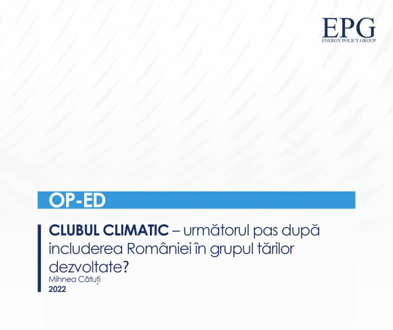 CLUBUL CLIMATIC – următorul pas după includerea României în grupul țărilor dezvoltate?