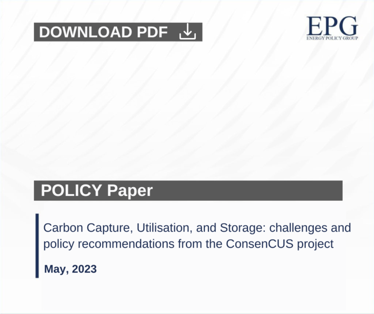 Carbon Capture, Utilisation and Storage: challenges and policy recommendations from the ConsenCUS project
