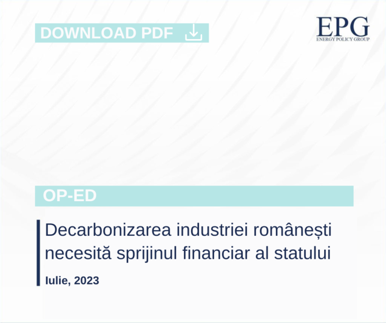 Decarbonizarea industriei românești necesită sprijinul financiar al statului
