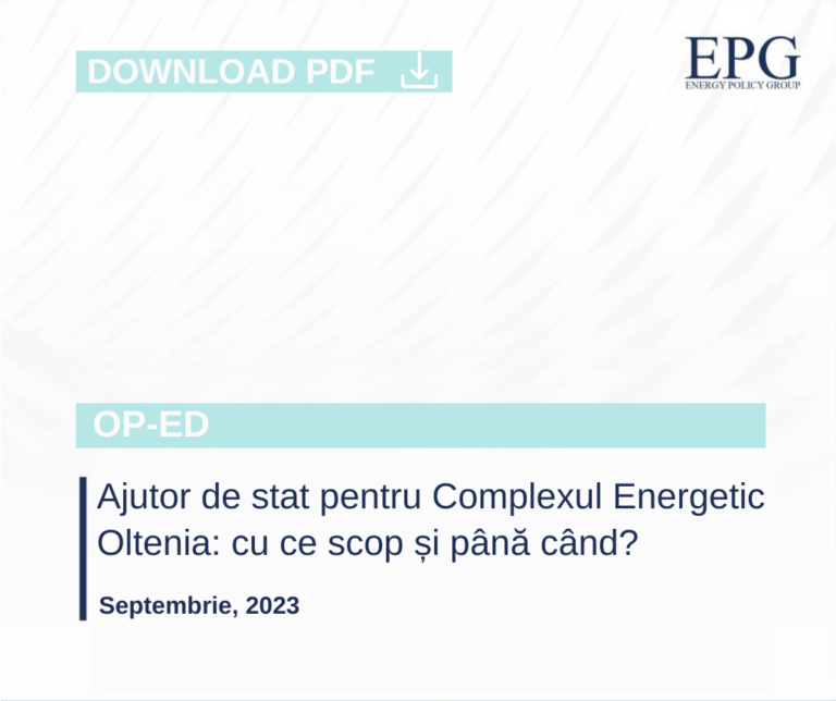 Ajutor de stat pentru Complexul Energetic Oltenia: cu ce scop și până când?