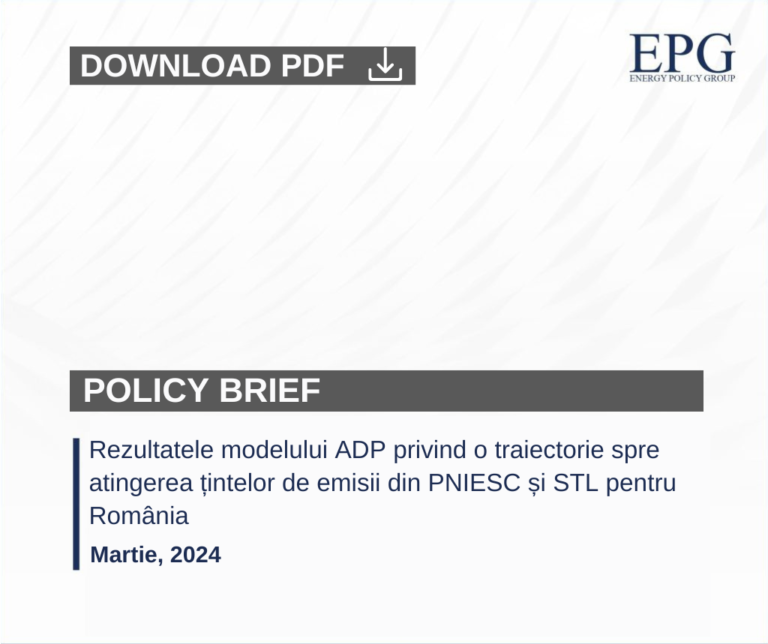 Rezultatele modelului Annual Decarbonisation Perspective privind o traiectorie spre atingerea țintelor de emisii din PNIESC și STL pentru România
