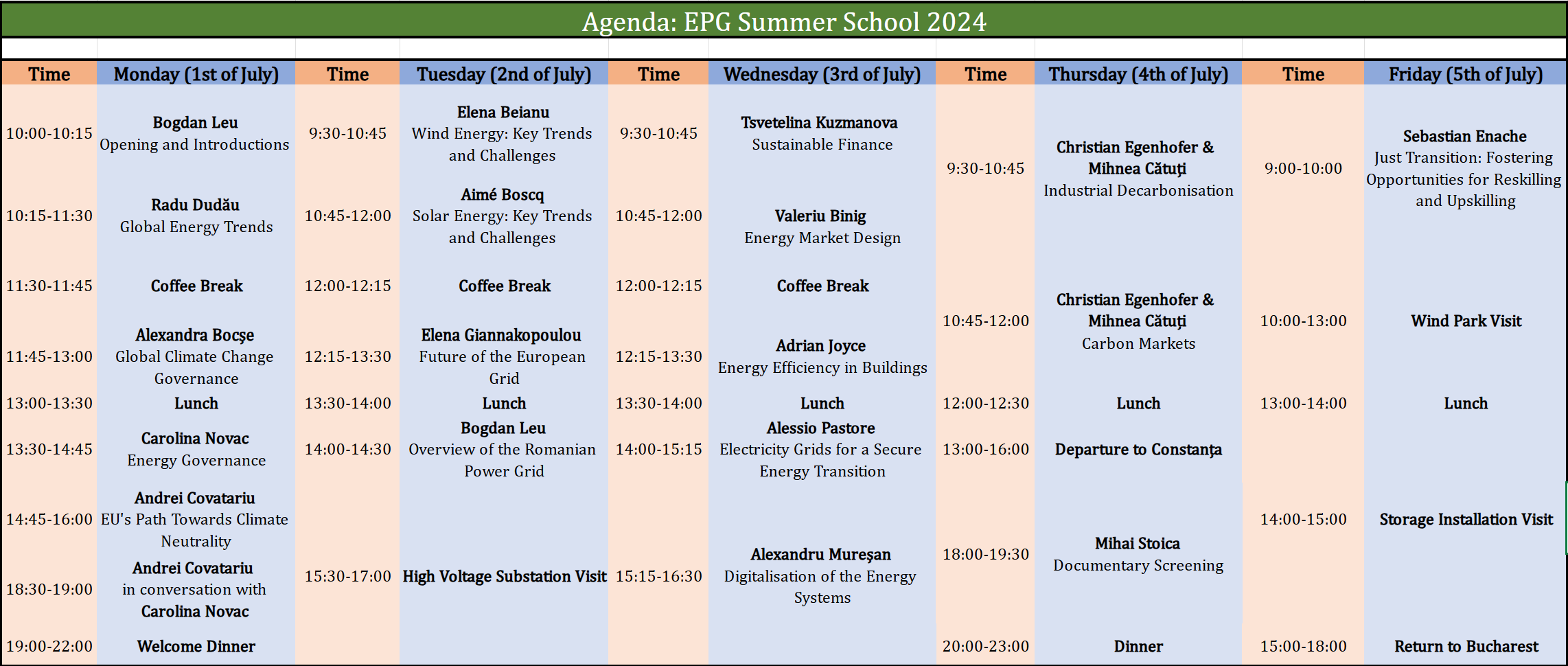 Agenda Summer School 2024 epg