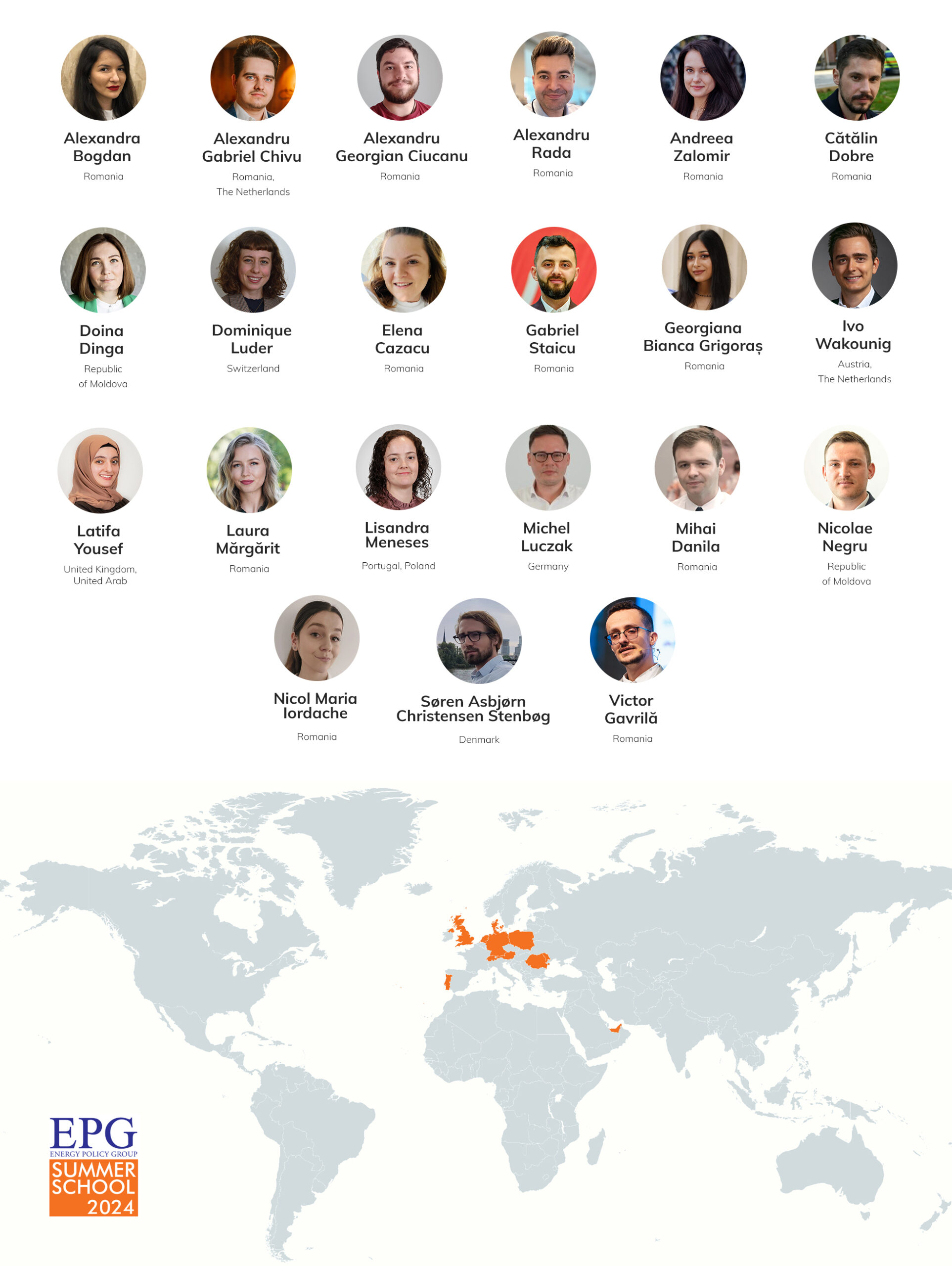 harta participanti summer school 2024 epg