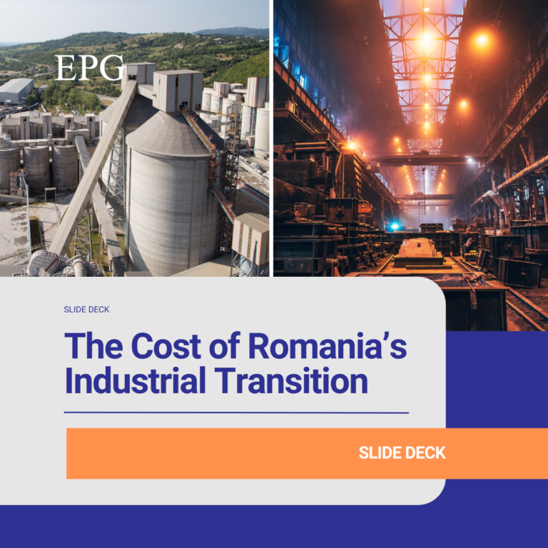 The Cost of Romania’s Industrial Transition